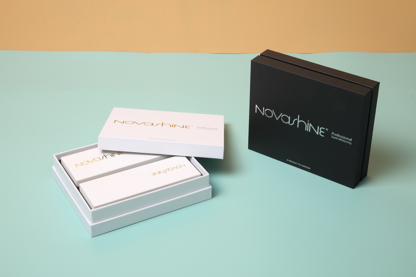 Retail packaging samples with soft-touch finish